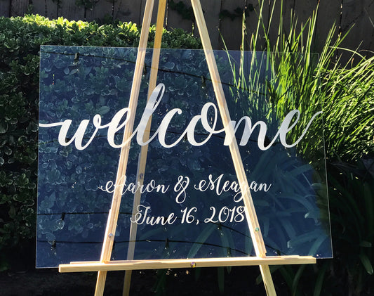 24 Inch Acrylic Welcome Sign